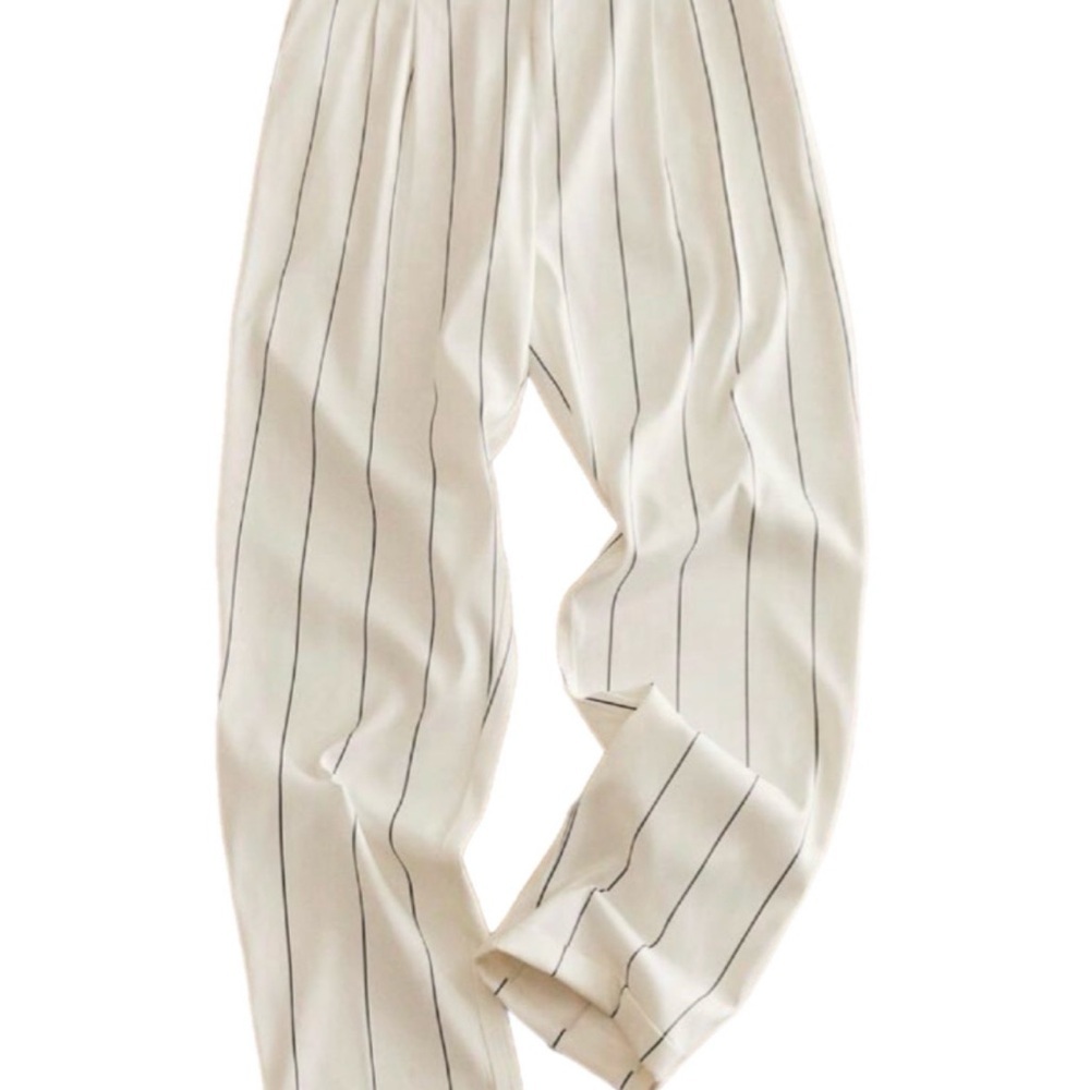 White Striped Pants - Picture 3 of 5